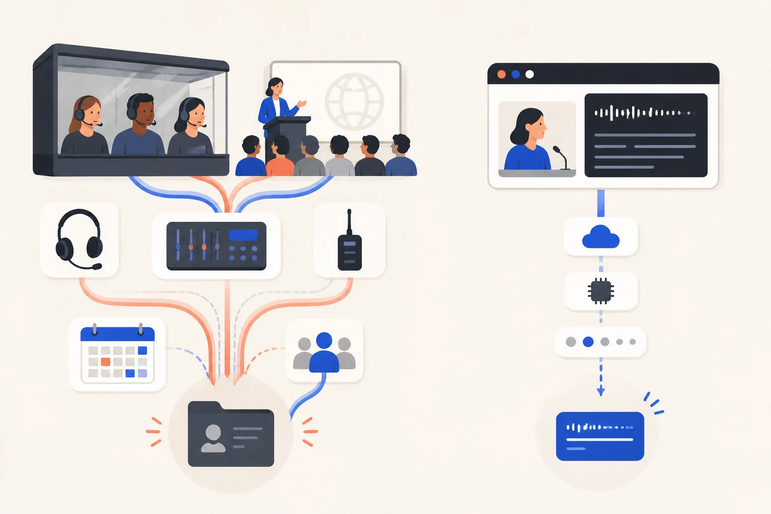 Comparison of interpreter team and equipment costs with pay-as-you-go browser captions