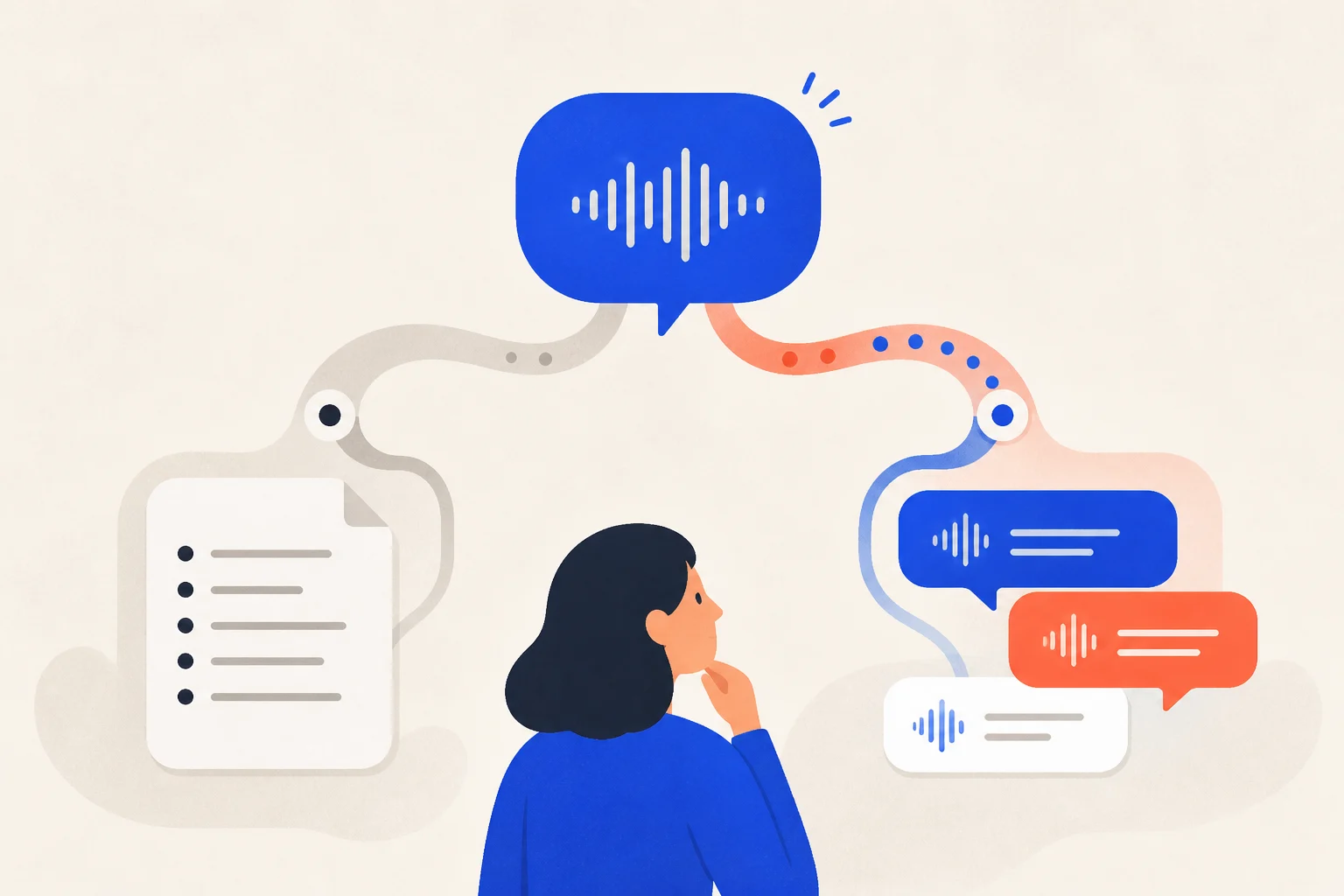 One voice splitting into transcript-only and live-translation modes