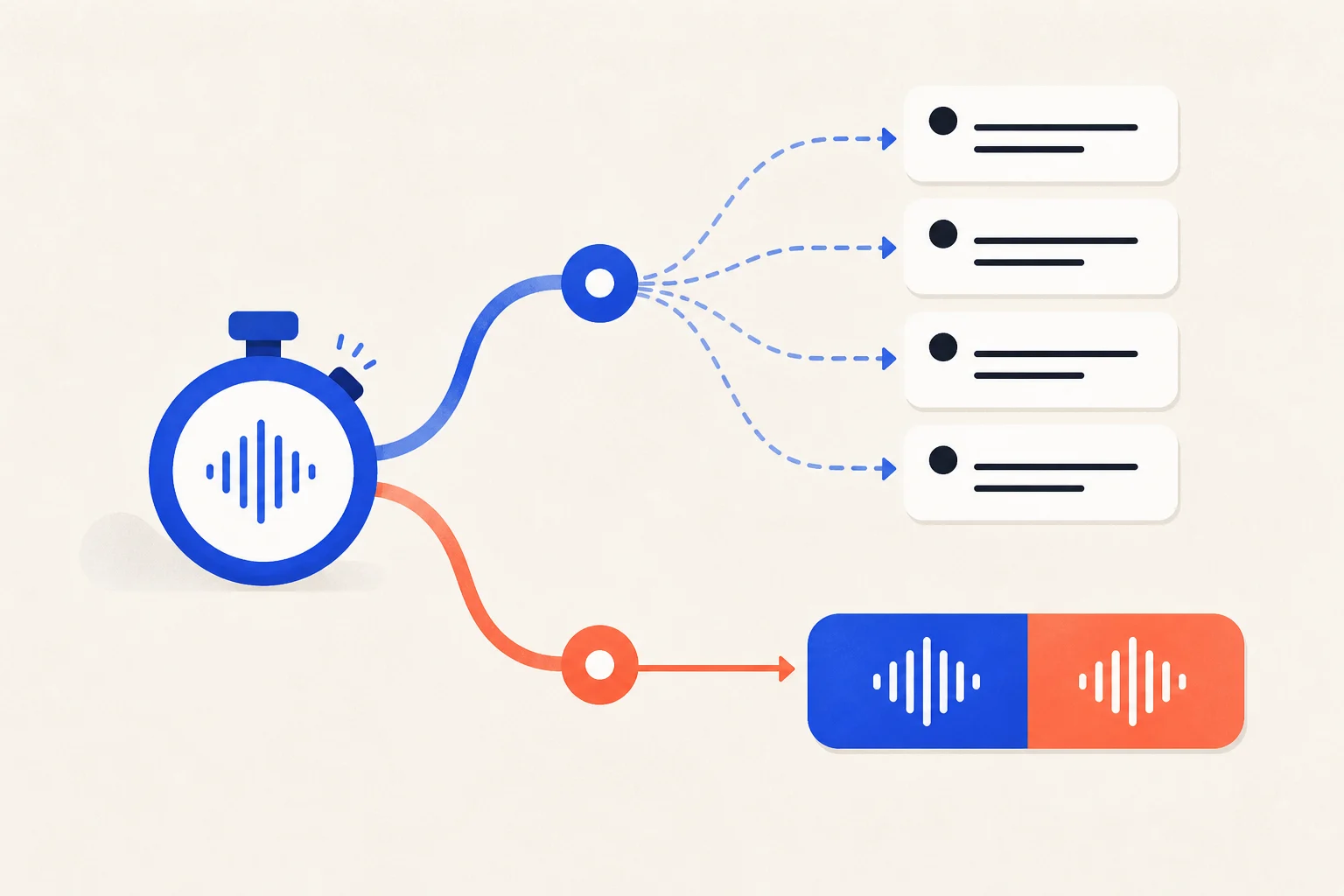 Four minutes of transcription compared with one minute of translation