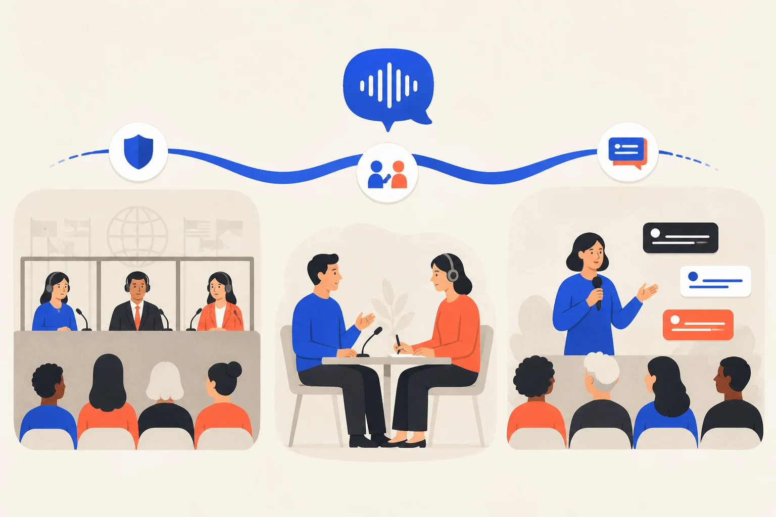 Language-service choices for summits, small meetings, and community talks
